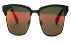 Trapezförmige Maui Jim Sonnenbrille (schwarz) 257 Kawika B257 17C