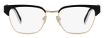 Trapezförmige Prada Brille (goldfarben, schwarz) PR 65YV AAV1O1