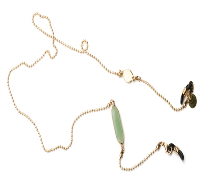 Sunny Cords Brillenkette Crystal C gol, green