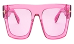 Trapezförmige Tom Ford Sonnenbrille (pink) FT0711 75S