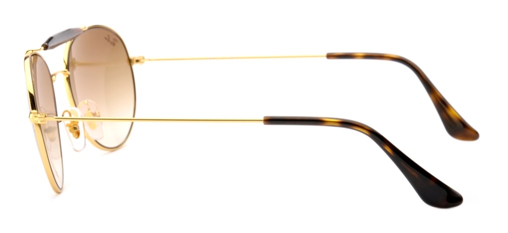 Ray ban wayfarer gold trim discount