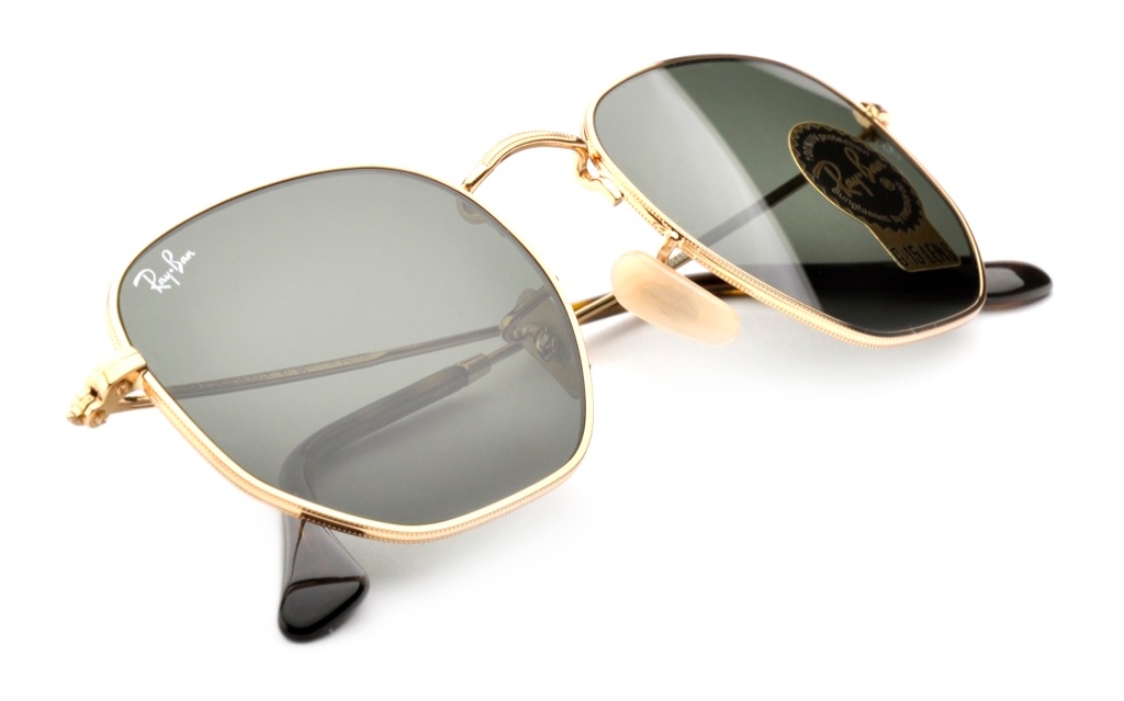 Ray ban wayfarer gold trim hot sale