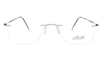 Trapezförmige Silhouette Brille (goldfarben) 5569/DN